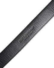 Dolce & Gabbana Brown White Pony Leather Metal Buckle Belt