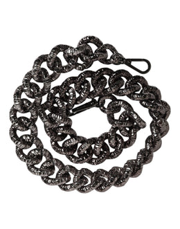 Dolce & Gabbana Black Chain Logo Engraved Bag Shoulder Strap