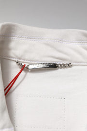 Dolce & Gabbana White Graffiti Cotton Stretch Denim Jacket