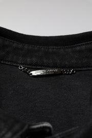 Dolce & Gabbana Black Logo Cotton Stretch Denim Jacket