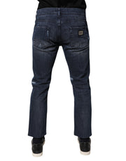 Dolce & Gabbana Blue Cotton Stretch Skinny Men Denim Jeans