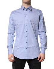 Dolce & Gabbana Light Blue Cotton SICILIA Dress Formal Shirt
