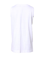 Dolce & Gabbana White Cotton Sleeveless Crew Neck T-shirt