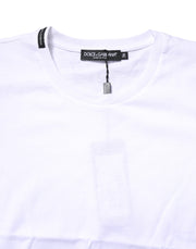 Dolce & Gabbana White Cotton Crew Neck Short Sleeves T-shirt