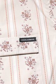 Dolce & Gabbana Beige Floral Print Cotton Men Pajama Set Sleepwear