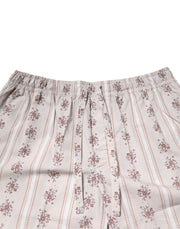 Dolce & Gabbana Beige Floral Print Cotton Men Pajama Set Sleepwear