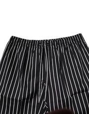 Dolce & Gabbana Black White Stripes Cotton Men Pajama Set Sleepwear