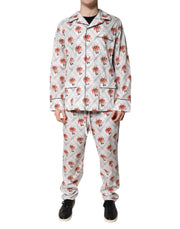 Dolce & Gabbana Multicolor Floral Print Cotton Pajama Set Sleepwear