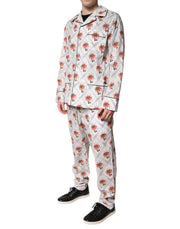 Dolce & Gabbana Multicolor Floral Print Cotton Pajama Set Sleepwear