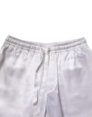 Dolce & Gabbana White Satin Silk Men Pajama Set Sleepwear