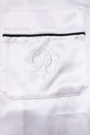 Dolce & Gabbana White Satin Silk Men Pajama Set Sleepwear