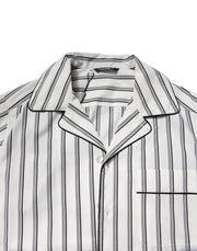 Dolce & Gabbana White Black Stripes Cotton Men Pajama Set Sleepwear