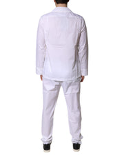 Dolce & Gabbana White Cotton Shirt Pants Pajama Set Sleepwear