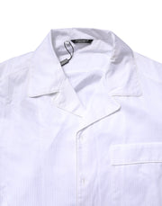 Dolce & Gabbana White Cotton Shirt Pants Pajama Set Sleepwear