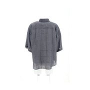 Brunello Cucinelli Gray Linen Shortsleeve Shirt