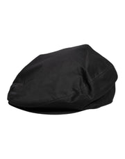 Dolce & Gabbana Black Cotton Newsboy Capello Cabbie Hat