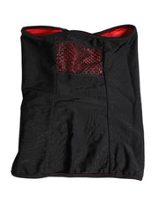 Dolce & Gabbana Black Nylon Knitted Neck Warmer Balaclava Scarf