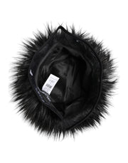 Dolce & Gabbana Black Faux Fur Bucket Hat