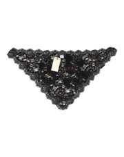 Dolce & Gabbana Black Lace Floral Applique Cotton Veil Hat