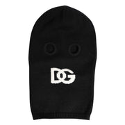 Dolce & Gabbana Black Cashmere Knitted Ski Mask Balaclava Hat