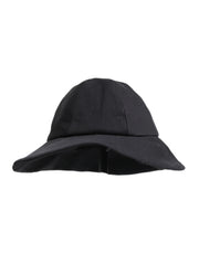 Dolce & Gabbana Black Cotton Wide Brim Bucket Hat