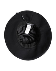Dolce & Gabbana Black Cotton Wide Brim Bucket Hat
