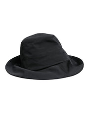 Dolce & Gabbana Black Cotton Wide Brim Fedora Hat