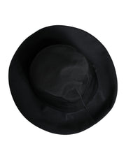 Dolce & Gabbana Black Cotton Wide Brim Fedora Hat