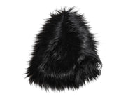 Dolce & Gabbana Black Acrylic Fur Womens Bucket Hat