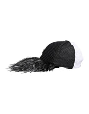 Dolce & Gabbana White Black Polka Dot Feathers Baseball Cap