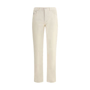Brunello Cucinelli White Cotton Casual Pants