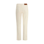 Brunello Cucinelli White Cotton Casual Pants