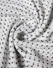 Dolce & Gabbana White Polka Dots Polyester Wrap Shawl Scarf