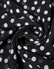 Dolce & Gabbana Black Polka Dots Polyester Wrap Shawl Scarf