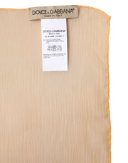 Dolce & Gabbana Orange Silk Rectangle Wrap Shawl Scarf