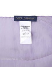 Dolce & Gabbana Purple Silk Rectangle Wrap Shawl Scarf