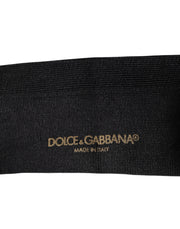 Dolce & Gabbana Black Cotton DG Logo Mid Calf Men Socks