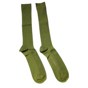 Dolce & Gabbana Green Cotton Logo Over The Calf Socks