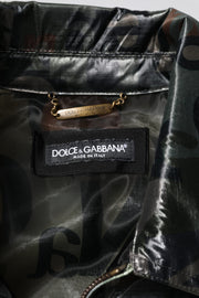 Dolce & Gabbana Green DG Logo Print Bomber Full Zip Jacket