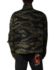 Dolce & Gabbana Multicolor Camouflage Cotton Bomber Jacket