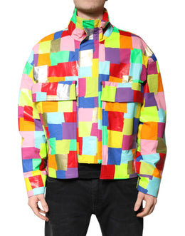 Dolce & Gabbana Multicolor Cotton Full Zip Men Biker Jacket