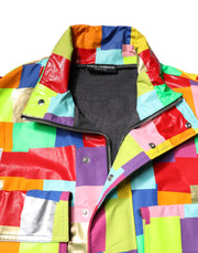 Dolce & Gabbana Multicolor Cotton Full Zip Men Biker Jacket