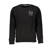 La Martina Black Cotton Sweatshirt