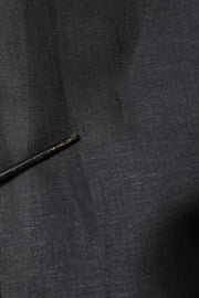 Dolce & Gabbana Black Linen Single Breasted Men Coat Blazer