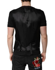 Dolce & Gabbana Maroon Wool Waistcoat Dress Formal Vest