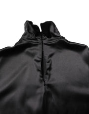 Dolce & Gabbana Black Silk Turtleneck Men Pullover Sweater