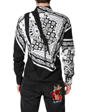 Dolce & Gabbana Black White Bandana MARTINI Casual Shirt