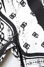 Dolce & Gabbana Black White Bandana MARTINI Casual Shirt