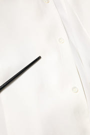 Dolce & Gabbana White Silk GOLD Dress Formal Collared Shirt