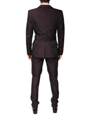 Dolce & Gabbana Maroon Single Breasted Formal 2 Piece Suit
